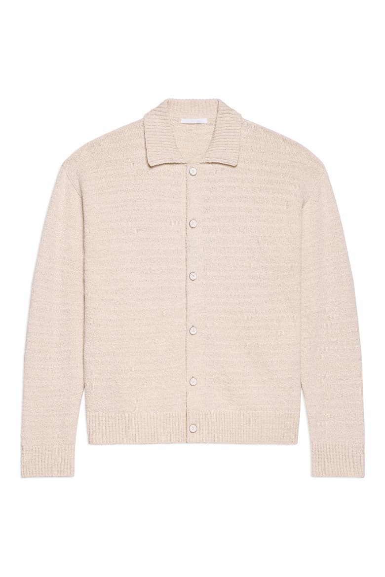 Wool & Cotton Blend Slub Cardigan, Alternate, color, NATURAL