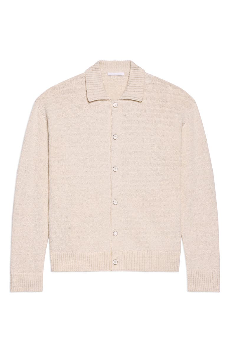 Helmut Lang Wool & Cotton Blend Slub Cardigan, Alternate, color, Natural