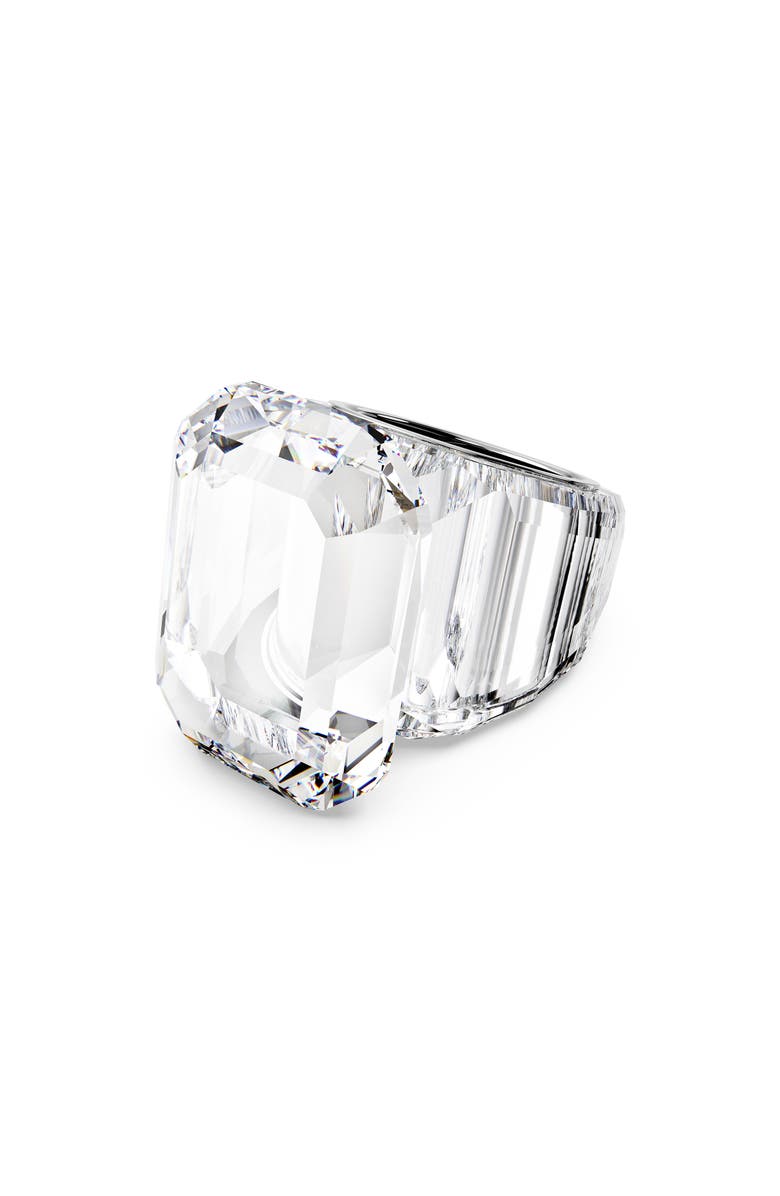 Swarovski Lucent Cocktail Ring, Alternate, color, Silver/ White