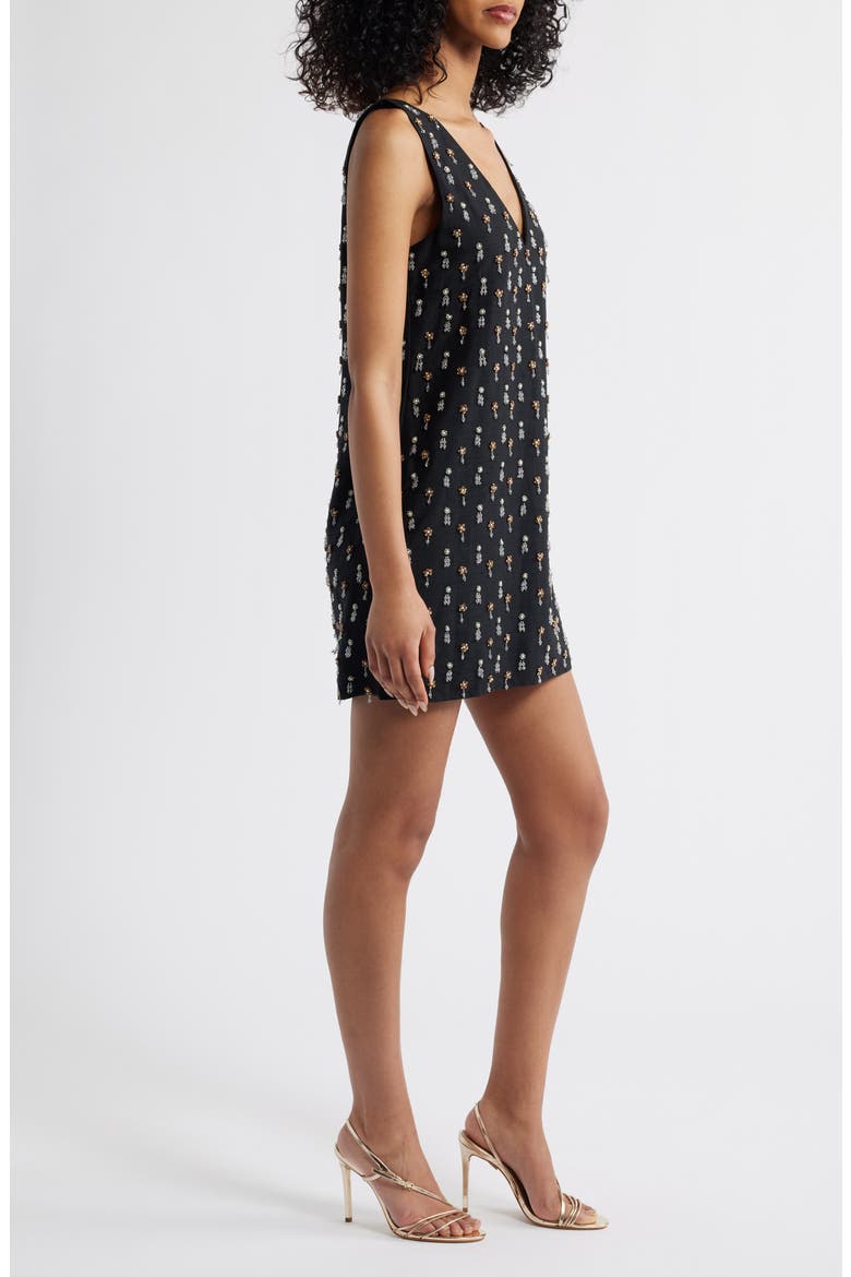 Payal Embellished Shift Minidress, Alternate, color, BLACK DIAMOND