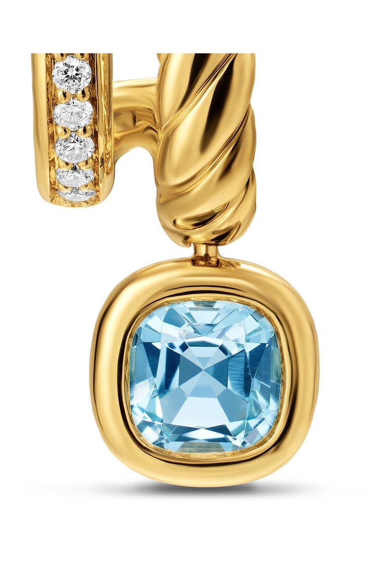 Mercer® Color Two-Row Drop Earrings, 19.5mm, Alternate, color, SKY BLUE TOPAZ