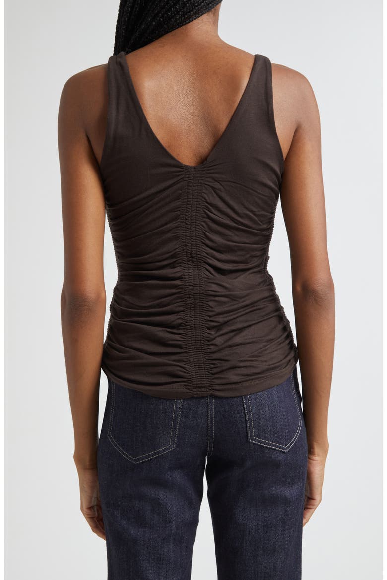 Vinny Ruched Tank, Alternate, color, CHOCOLATE BROWN