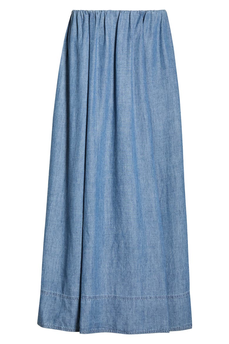 Tried & True Chambray Maxi Skirt, Alternate, color, RIVER MIST WASH