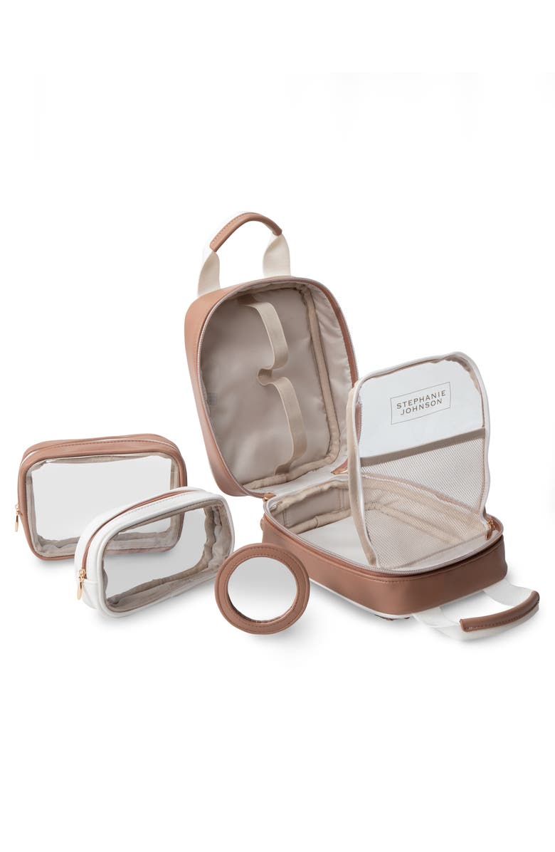 Stephanie Johnson Marabella Mocha Sasha Travel Case, Alternate, color, Brown