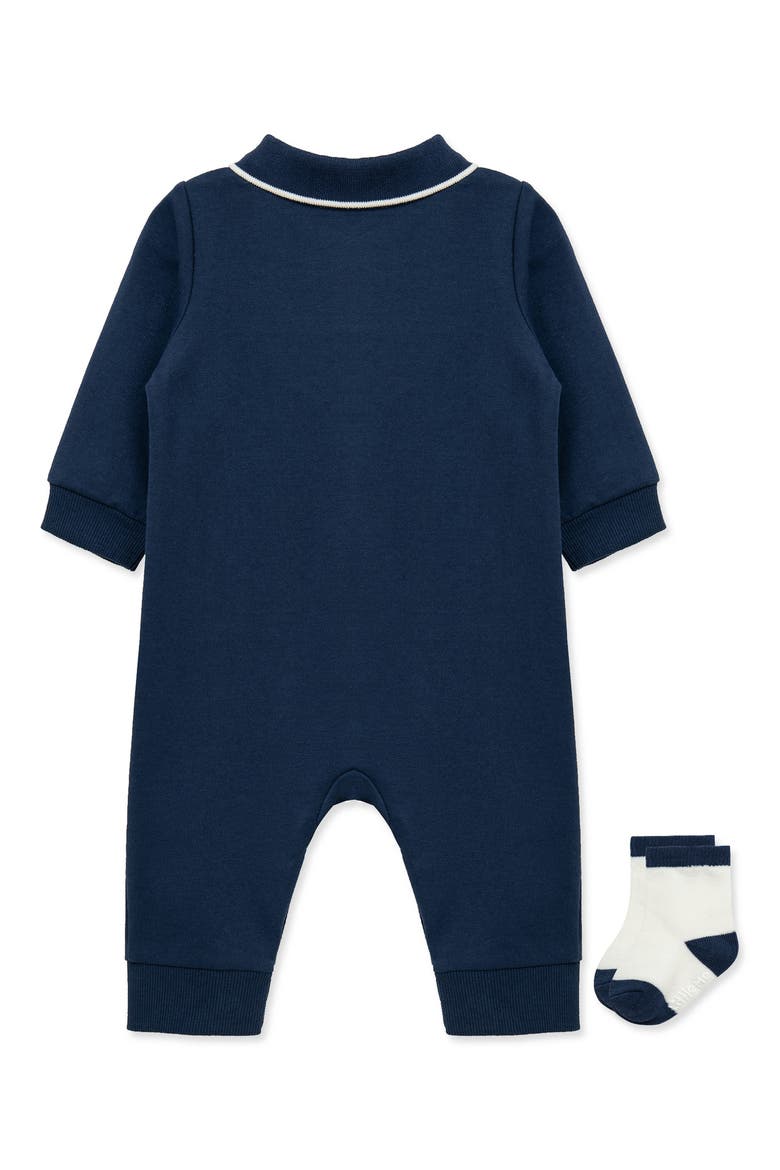 Kids' Football Embroidered Coverall & Socks Set, Alternate, color, BLUE