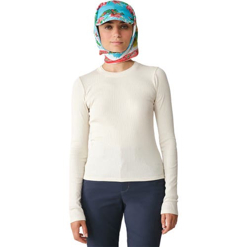 Hikerkind Ribbed Merino Long-sleeve T-shirt In White