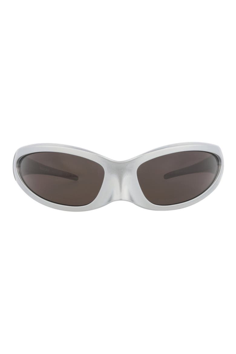 80mm Wraparound Sunglasses, Main, color, SILVER SILVER GREY