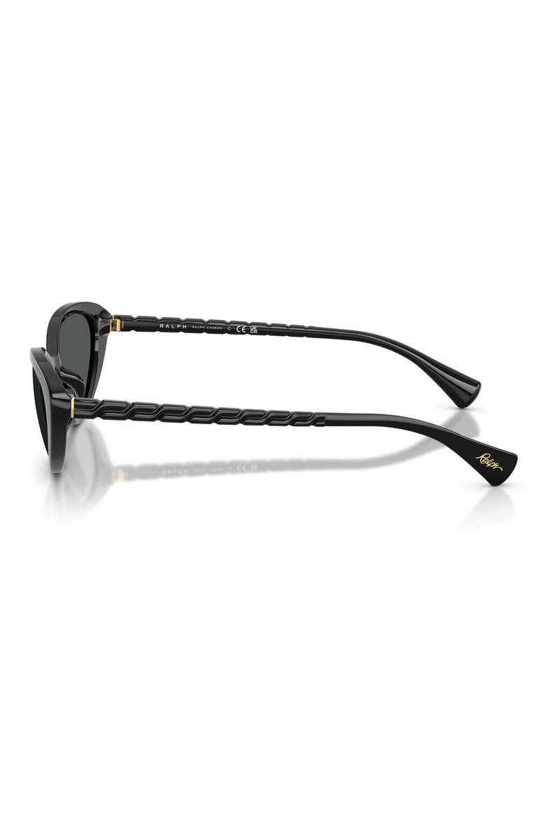 56mm Butterfly Sunglasses, Alternate, color, SHINY BLACK / GREY GRADIENT