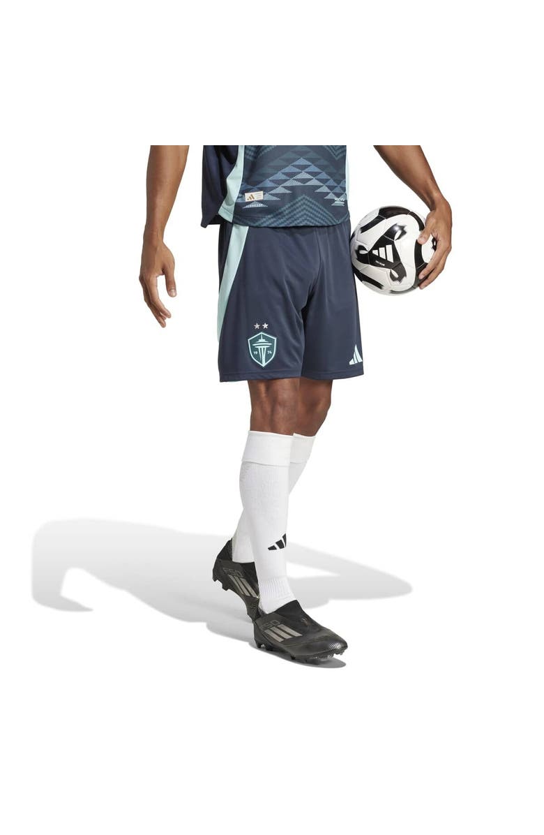 adidas Men's adidas Blue Seattle Sounders FC Away 2025 The Salish Sea Kit Authentic Shorts, Alternate, color, Blue