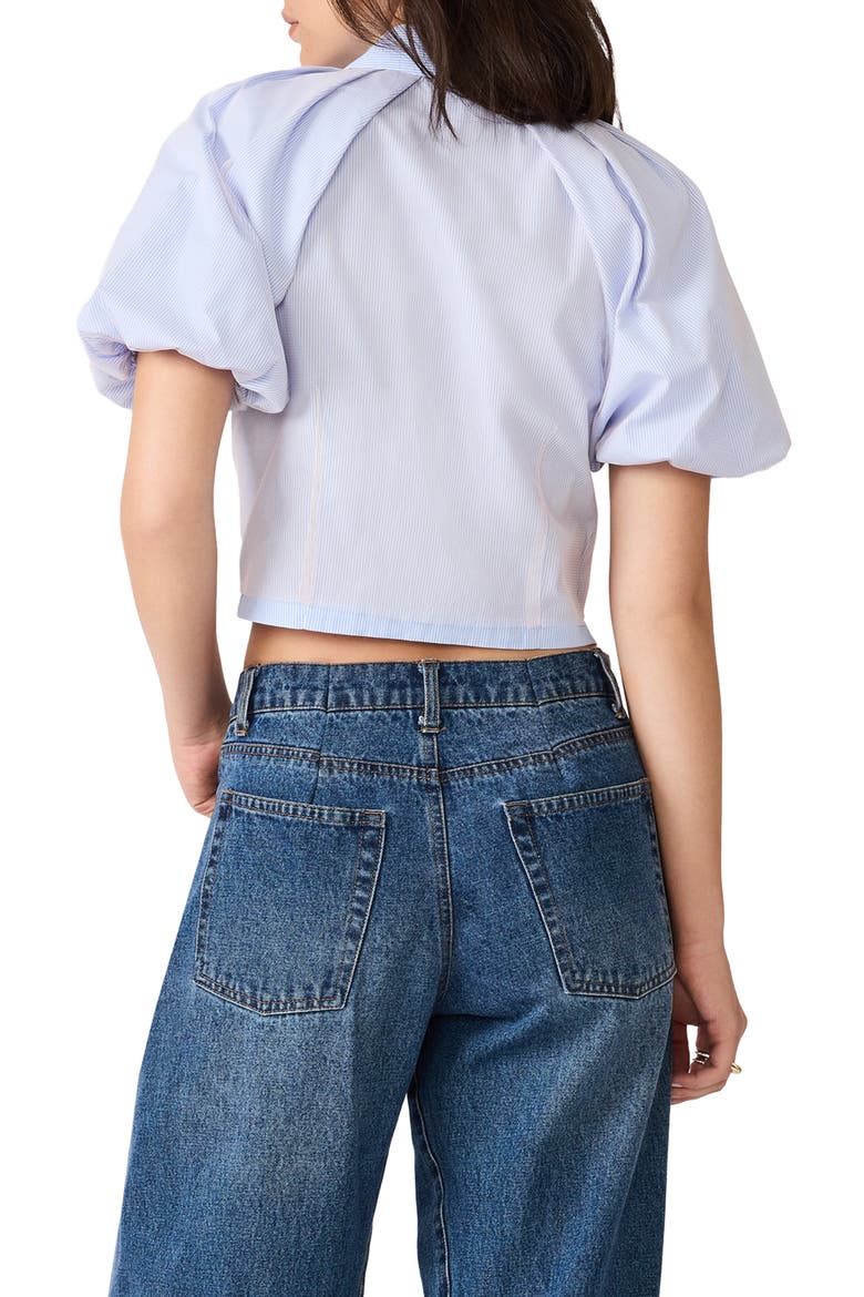 Reece Puff Sleeve Crop Shirt, Alternate, color, STRIPE MULTI