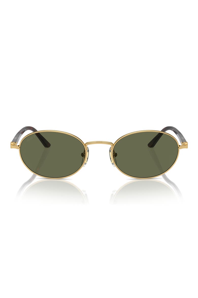 Ida 52mm Polarized Oval Sunglasses, Alternate, color, GOLD