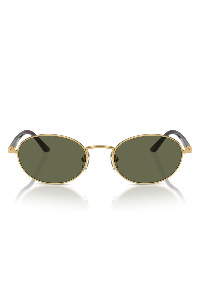 Persol Ida 52mm Polarized Oval Sunglasses, Alternate, color, Gold