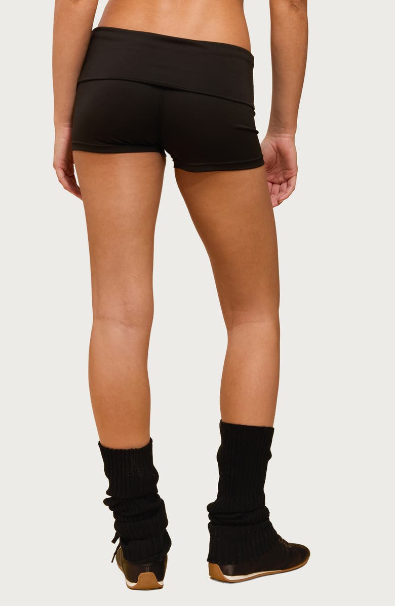EDIKTED Soraia Foldover Bike Shorts, Alternate, color, 