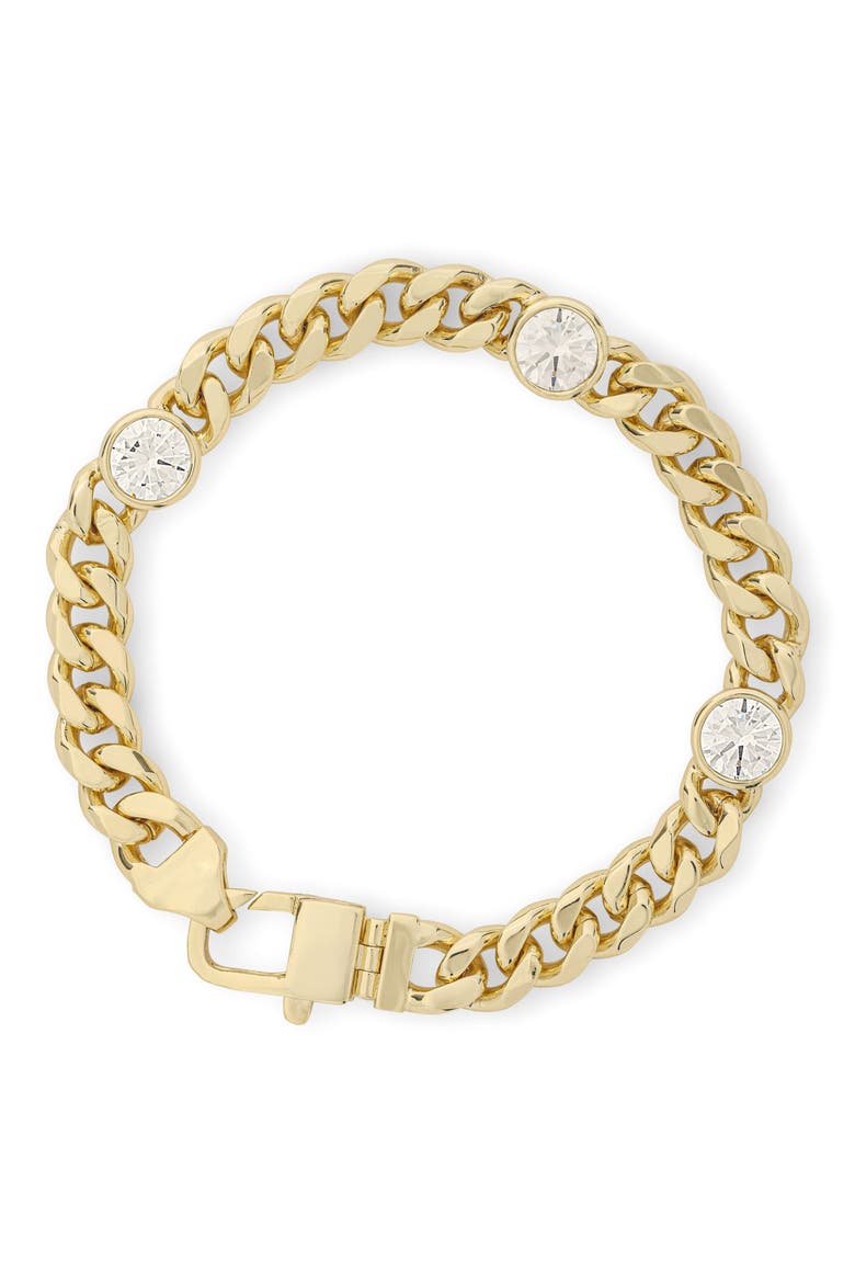 Julian Loves Cubic Zirconia Chain Bracelet, Main, color, GOLD-WHITE