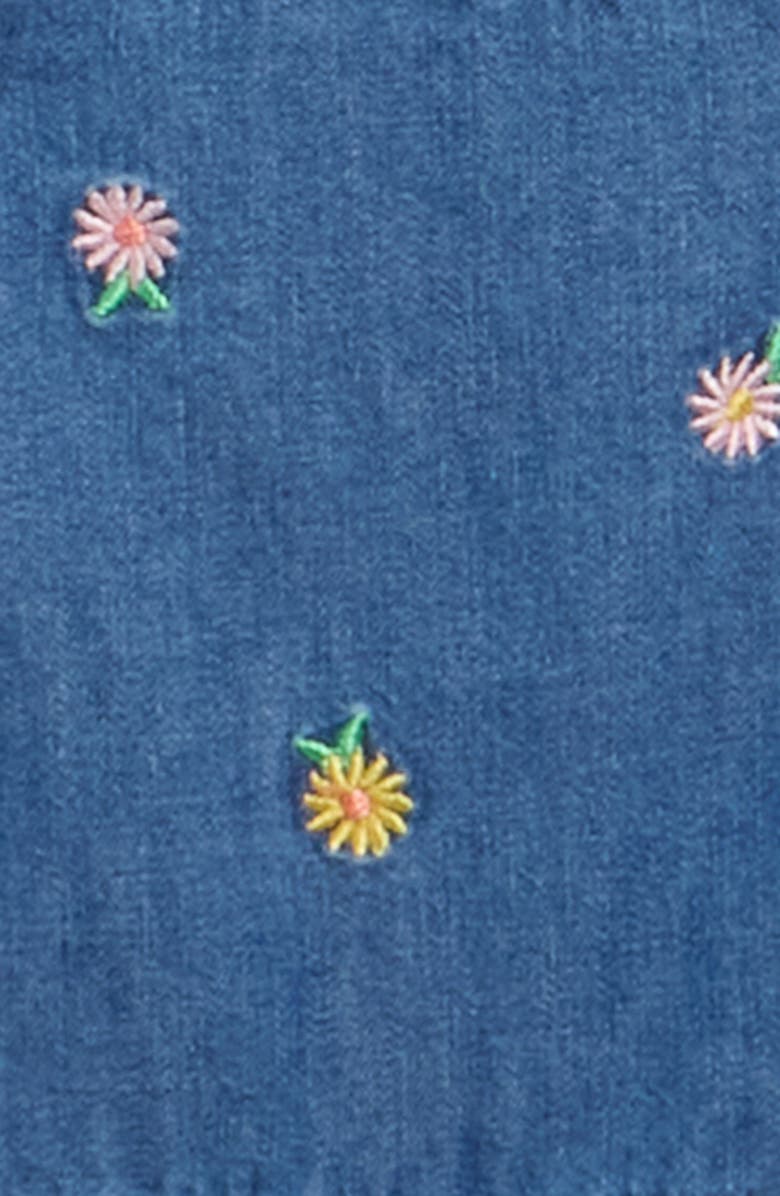 Little Me EMBROIDERED WOVEN SHORTALL SET, Alternate, color, Blue