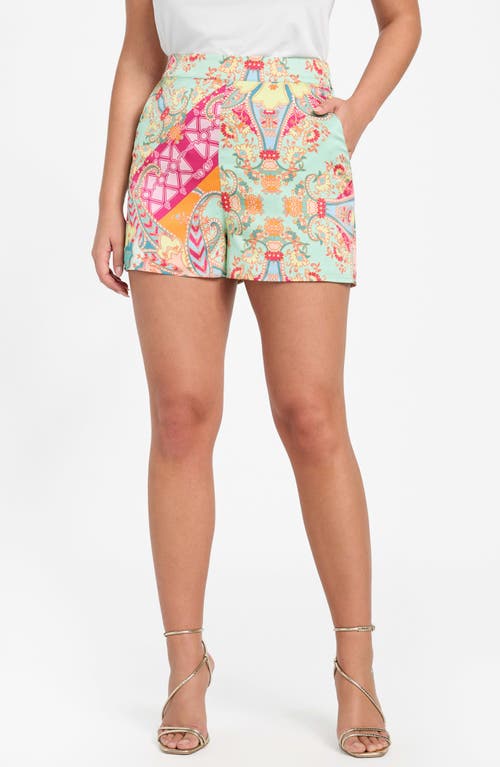 Marciano Grenada Scarf Print Shorts In Multi