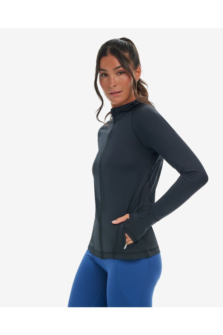 Women's Long Sleeve Full Zip Hoodie Jacket with Sun and UV Protection, Alternate, color, Black