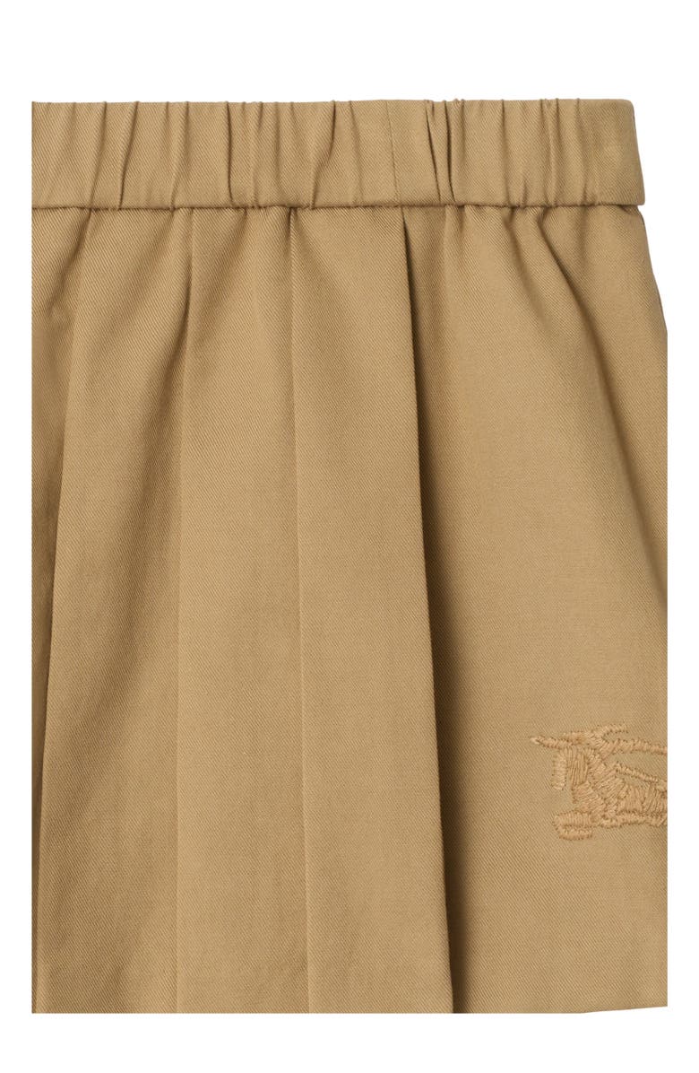 Burberry Pleated Cotton Blend Skirt, Alternate, color, Sand