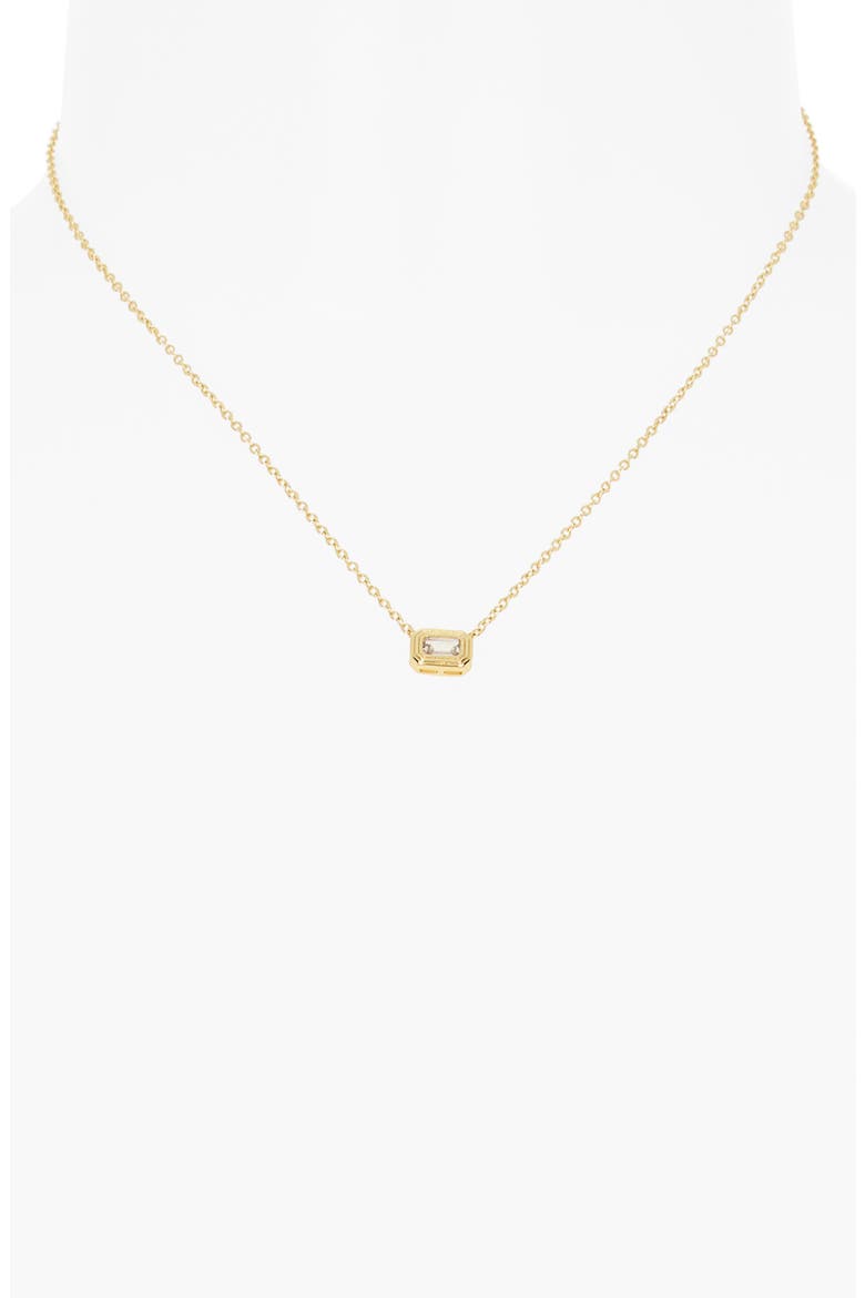 Cubic Zirconia Pendant Necklace, Alternate, color, CLEAR- GOLD