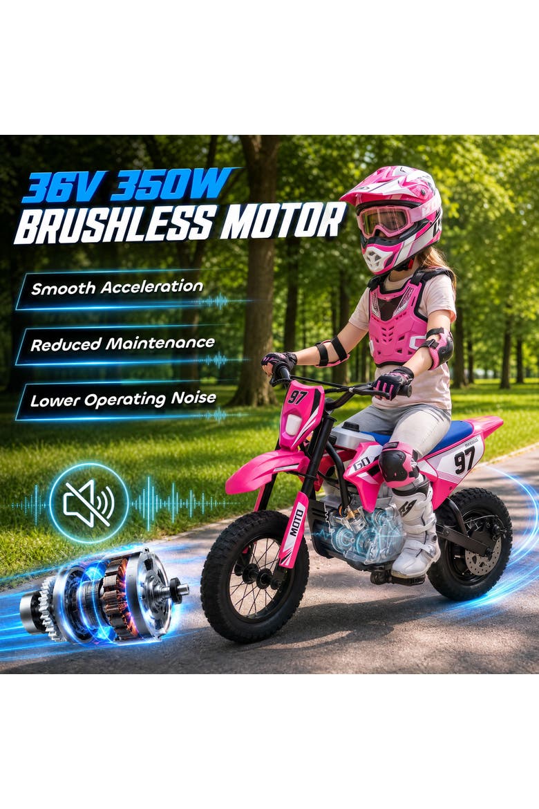 Electric Dirt Bike with Brushless Motor, Alternate, color, Pink