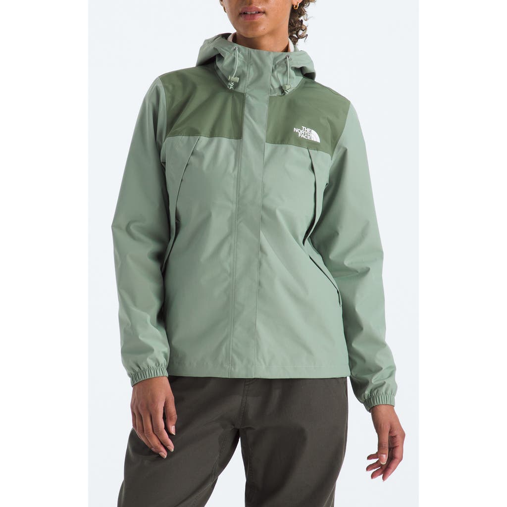 The North Face Antora Waterproof Hooded Rain Jacket In Green