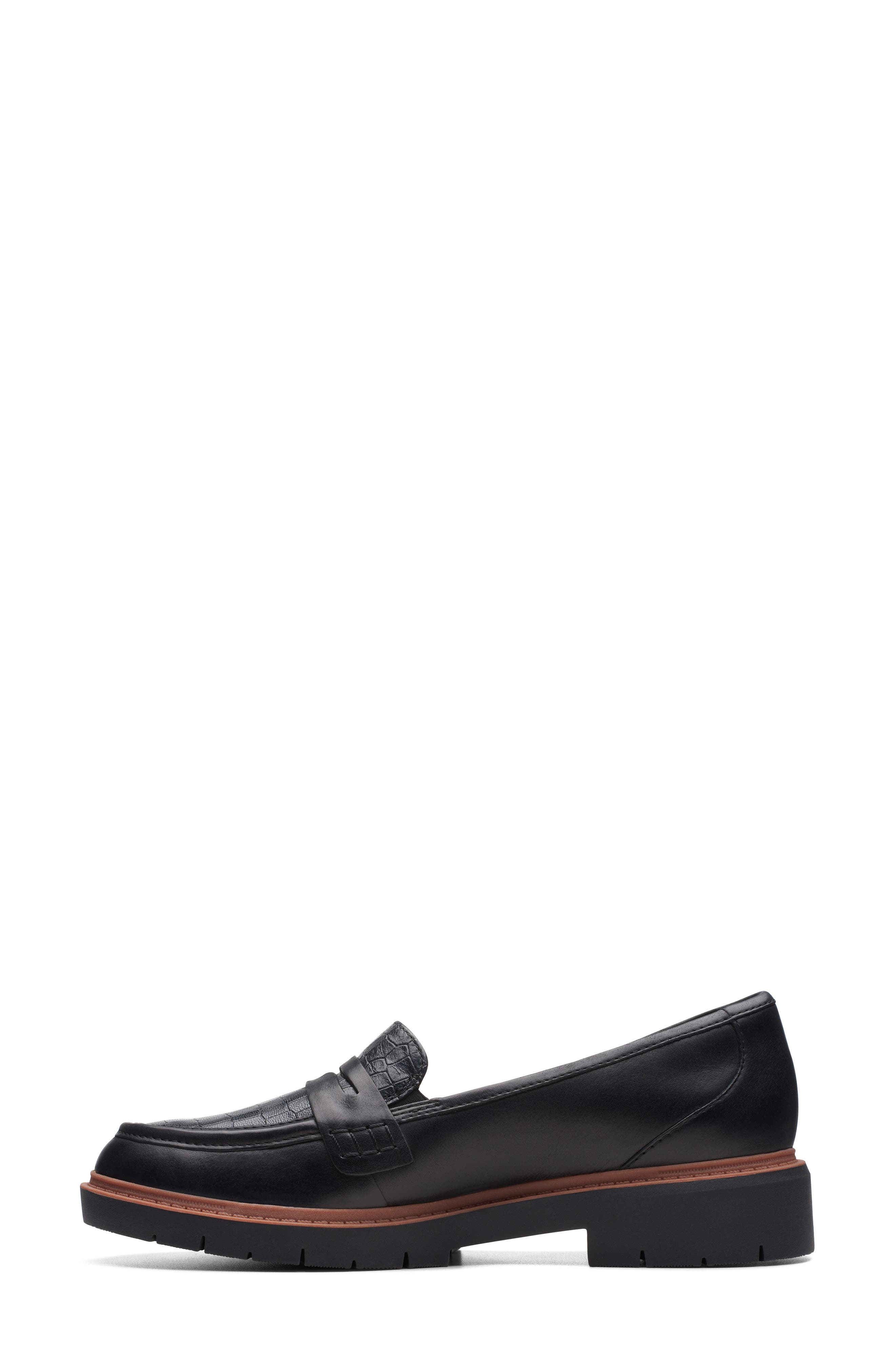 Clarks<sup>®</sup> Westlynn Ayla Loafer, Alternate, color, Black Leather