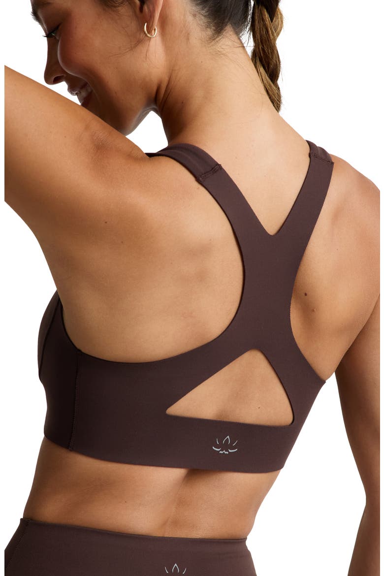 In the Zone Scoop Neck Sports Bra, Alternate, color, COCOA PLUM