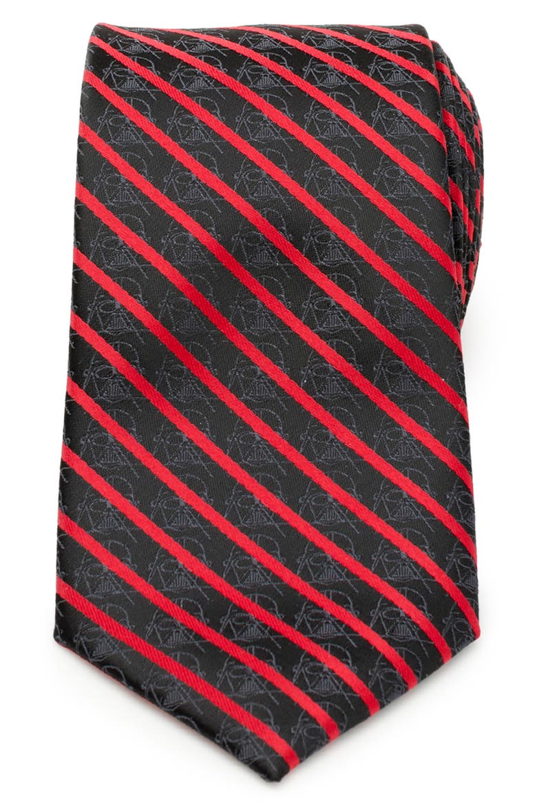 x Star Wars™ Vader Stripe Silk Blend Tie, Main, color, BLACK
