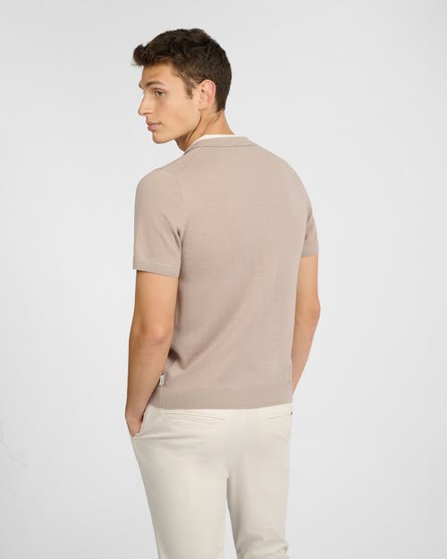 Onia Extra Fine Merino Wool Polo In Brown