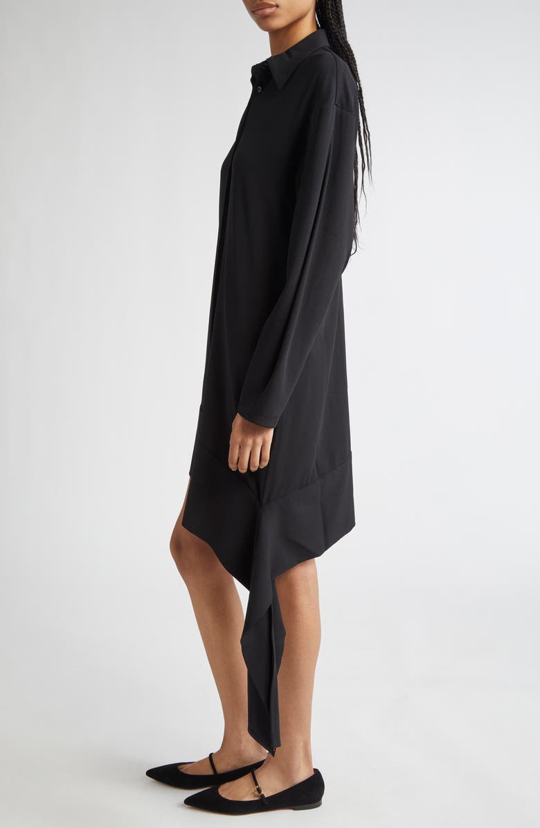 BITE Studios Stella Long Sleeve Organic Wool Crepe Sash Shirtdress, Alternate, color,