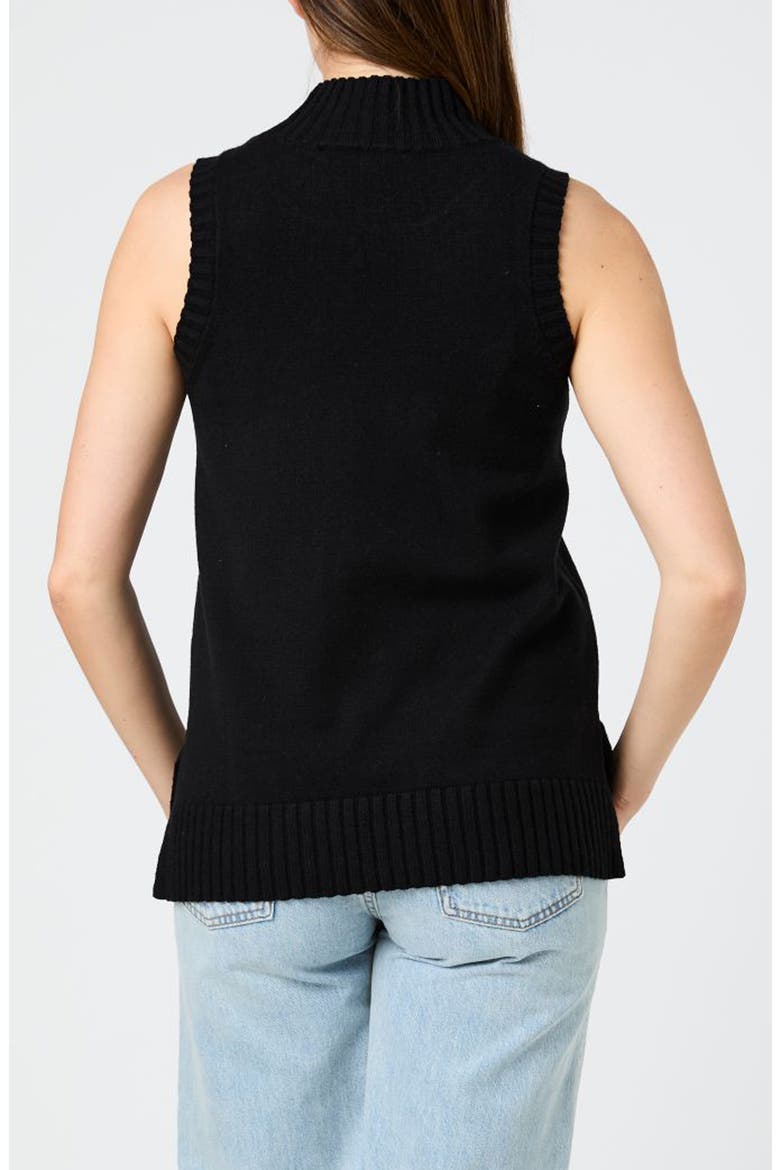 Cosysoft High Low Sweater Vest, Alternate, color, BLACK
