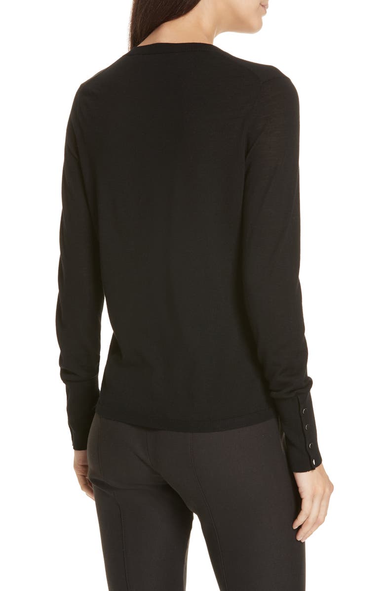 BOSS Frankie Cuff Detail Wool Sweater, Alternate, color,