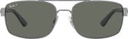 Ray-Ban 61mm Pillow Polarized Sunglasses