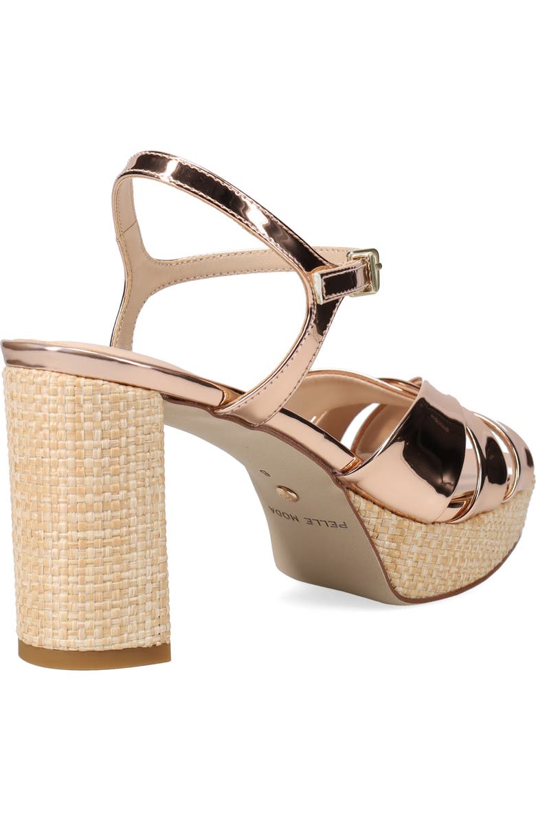 Pelle Moda Petina Ankle Strap Platform Sandal, Alternate, color, Light Gold