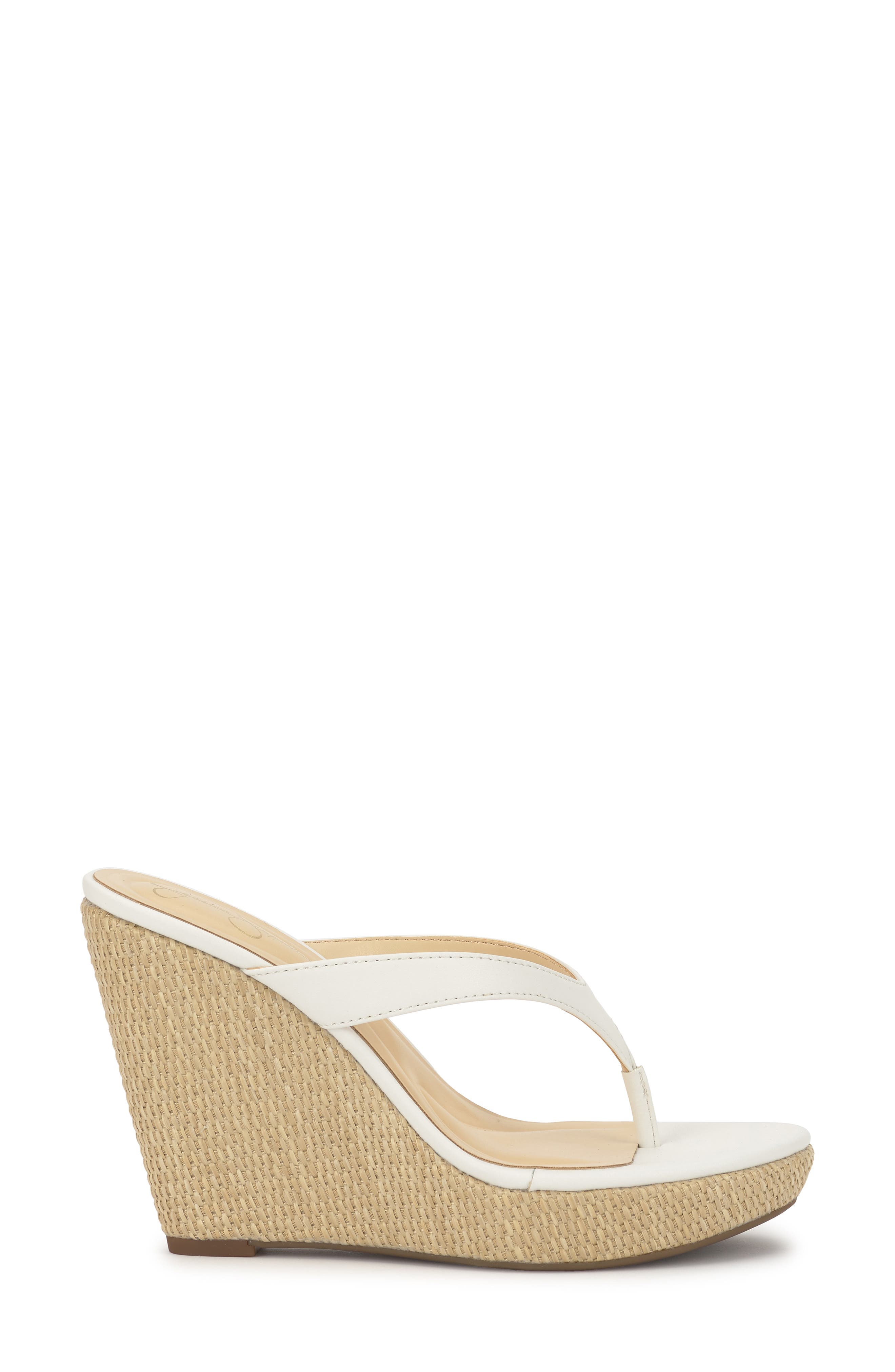 Jyseta Platform Wedge Flip Flop, Alternate, color, WHITE 03