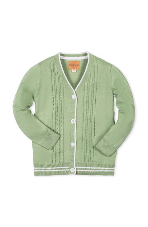 Kids' Organic Cable Cardigan Sweater with Tipping (Toddler, Little Kid and Big Kid)