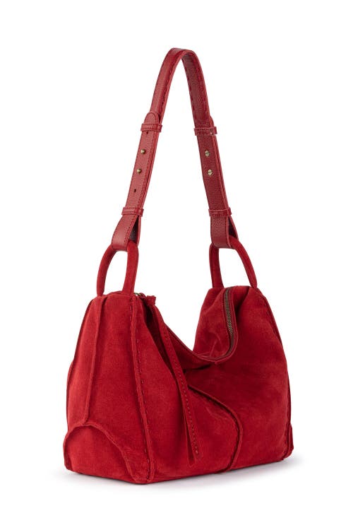 The Sak Los Feliz Hobo Leather Bag In Red