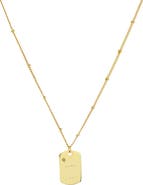 Panacea Initial Tag Pendant Necklace