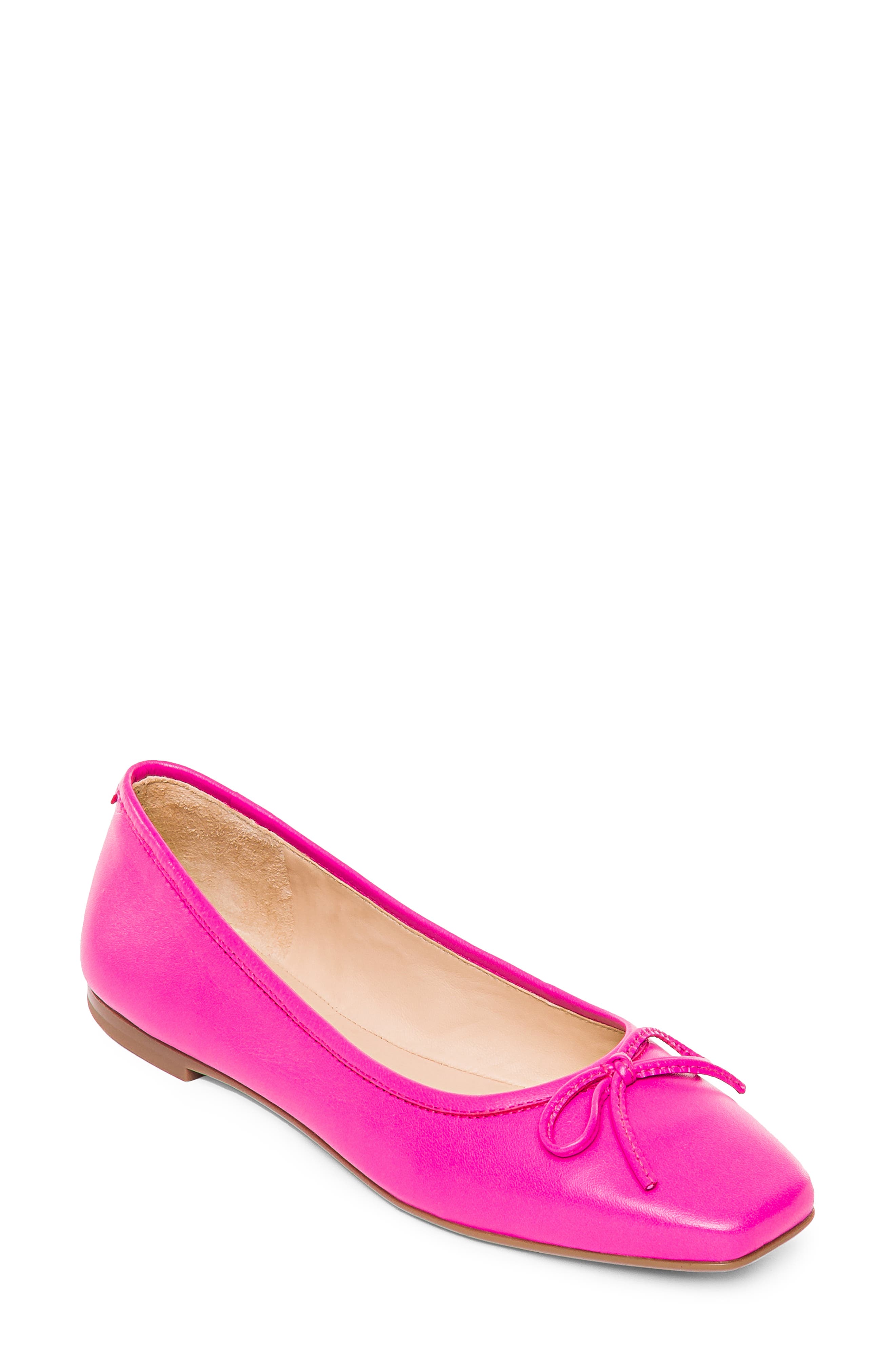 Square Toe Ballet Flat, Main, color, FUCHSIA