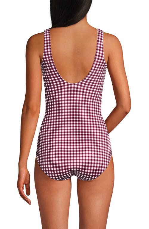 Lands' End Tugless One Piece Swimsuit In Pink