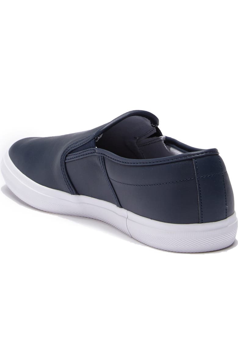 Lacoste Tatalya Leather Slip-On Sneaker, Alternate, color, Navy/White