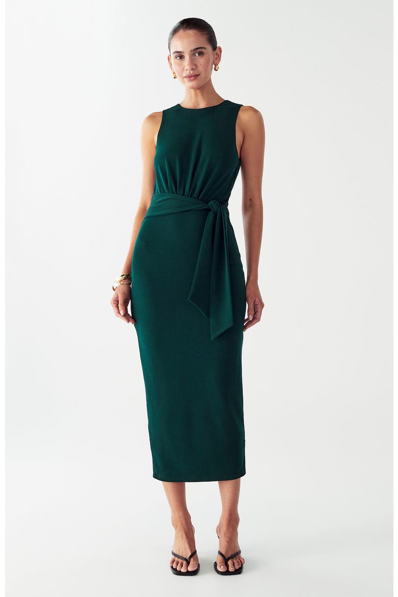 Aleda Midi Dress, Main, color, Emerald