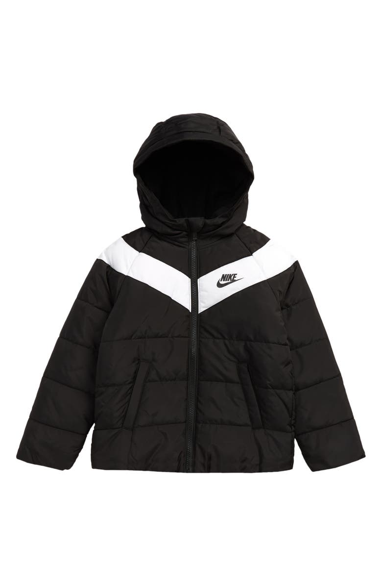 Nike Kids' Sportswear Hooded Quilted Jacket, Main, color,