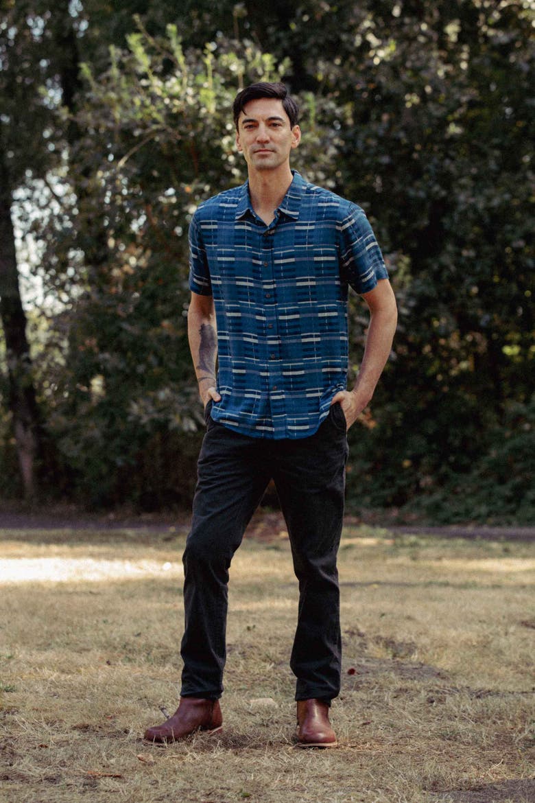 Emerson Slim Shirt, Alternate, color, Stormcrest Stripe