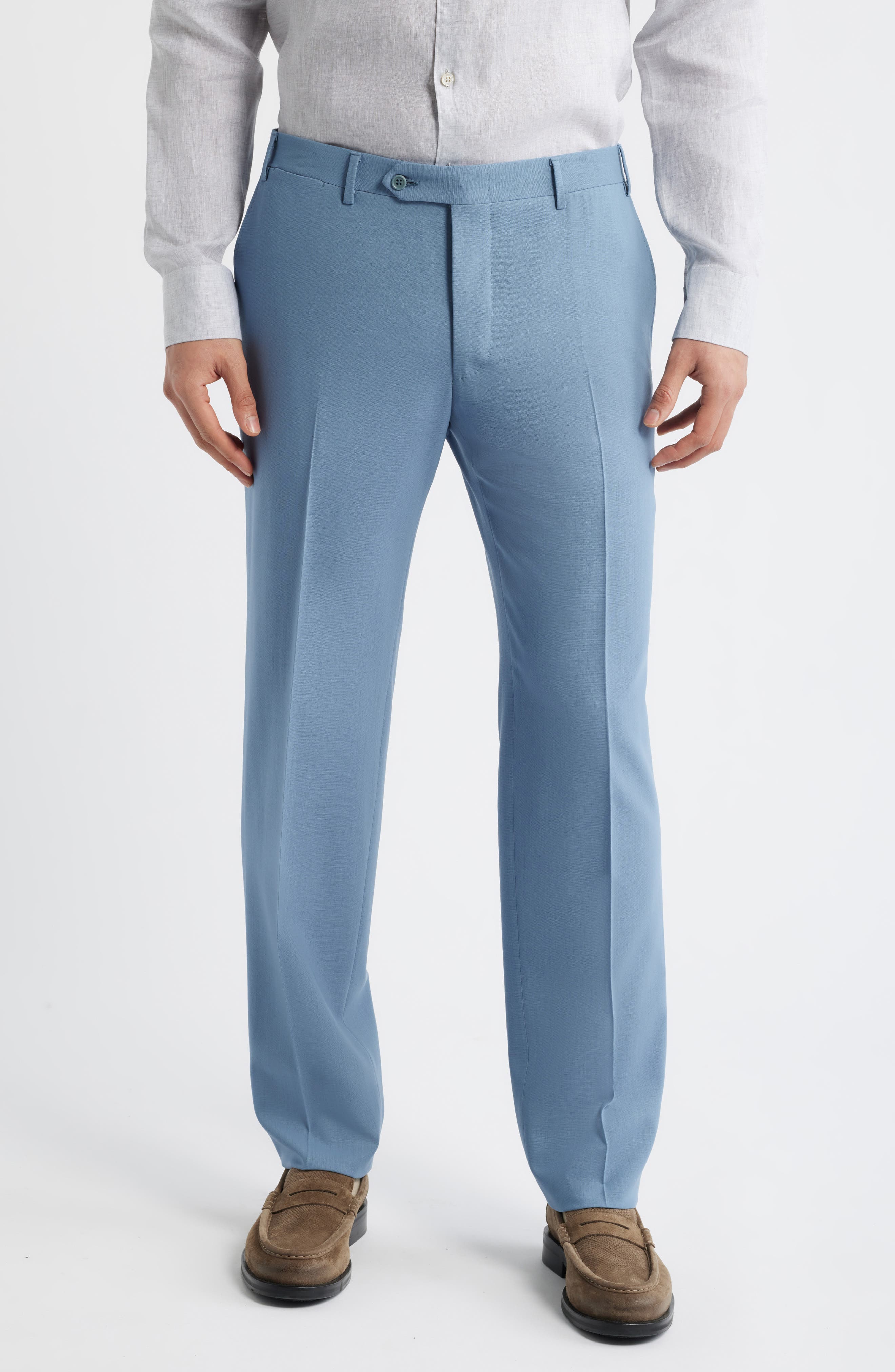 Trim Fit Impeccabile Wool Suit Pants - image 1