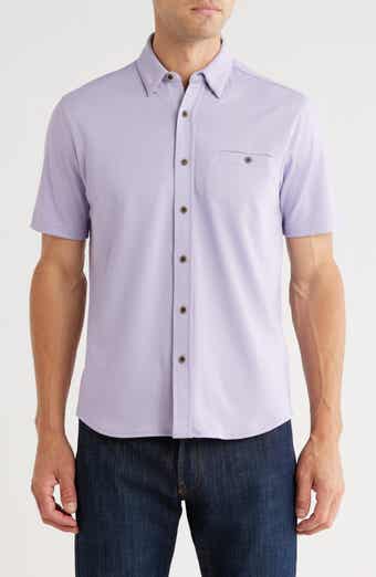 NICOBY Regular Fit Short Sleeve Piqué Button-Up Shirt
