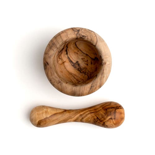Berard Handcrafted Olivewood Mortar And Pestle Set, 2.75-inch In Brown