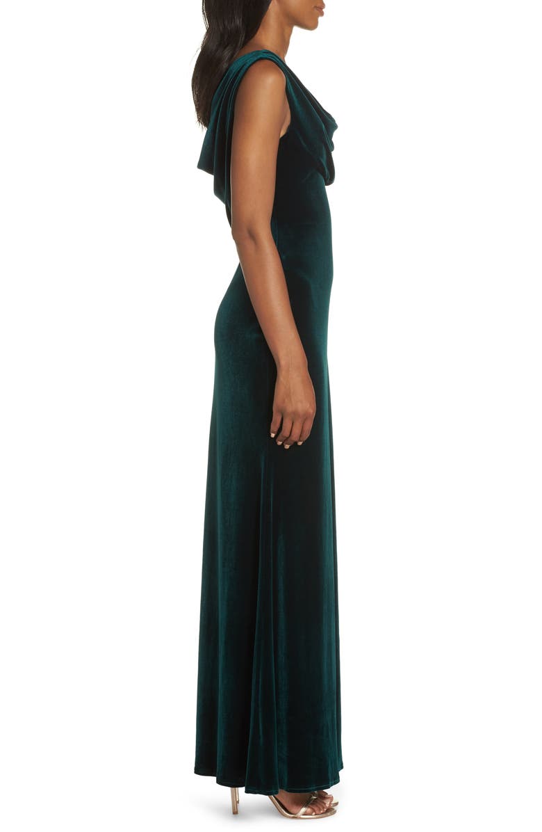 Vince Camuto Cowl Neck Velvet Gown, Alternate, color,