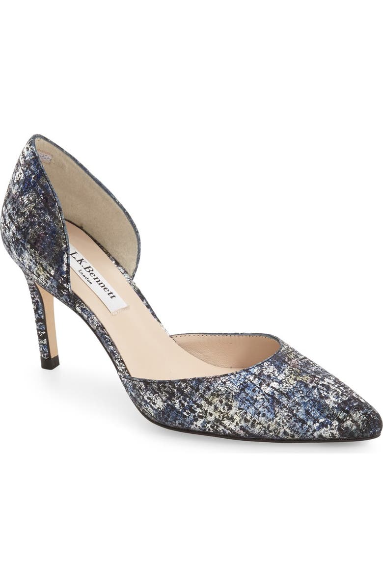 LK Bennett L.K. Bennett Flossie d'Orsay Pump, Main, color, Silver Metallic