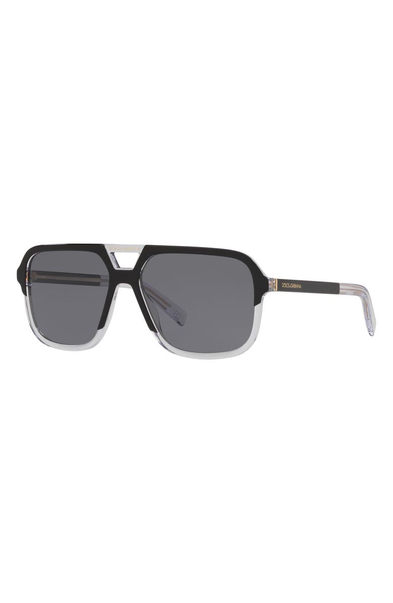 Dolce&Gabbana 58mm Polarized Square Sunglasses, Alternate, color,